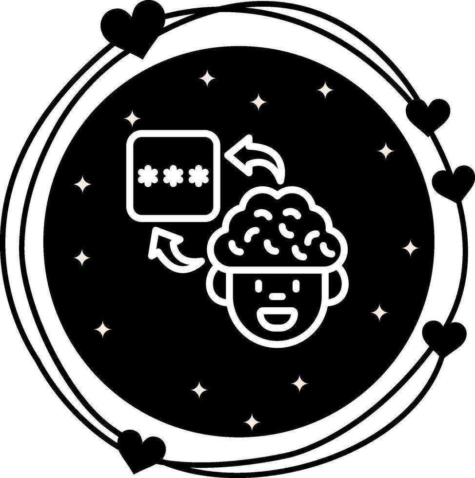 Brain Pin Code Balanced Modern Graphic Shape vector