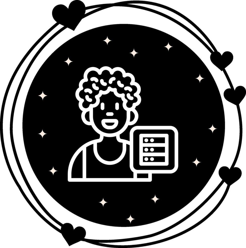 User Database Sharp Digital Art Symbol vector