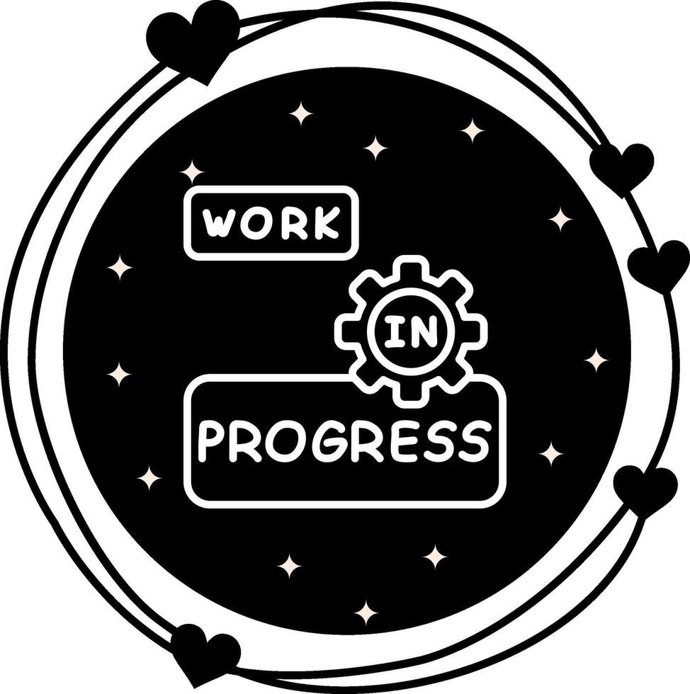 Work In Progress Dynamic Flat Design Layout vector