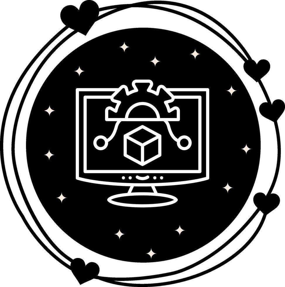 Algorithm Stylish Visual Interface Mark vector