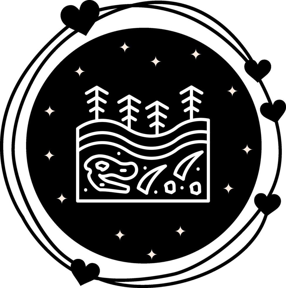 Fossils Underground Unique Visual Design Feature vector