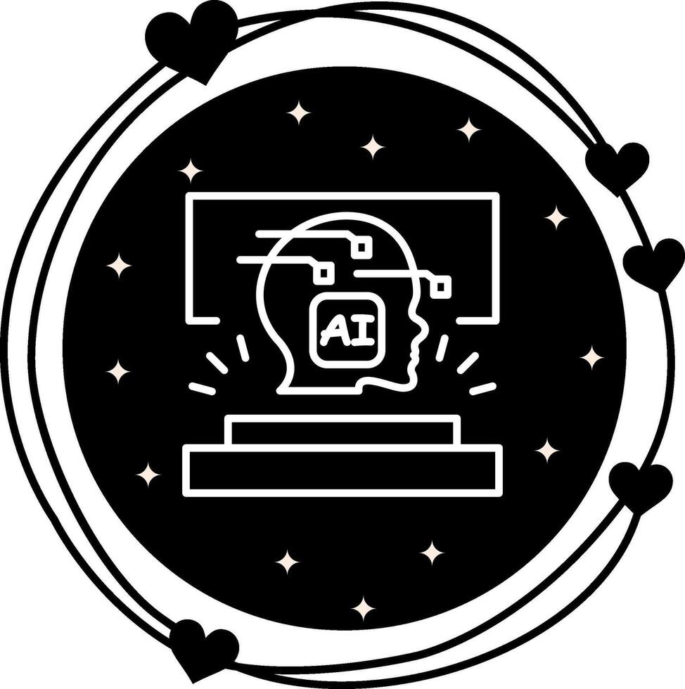 AI Simulation Clean Digital Graphic Layout vector