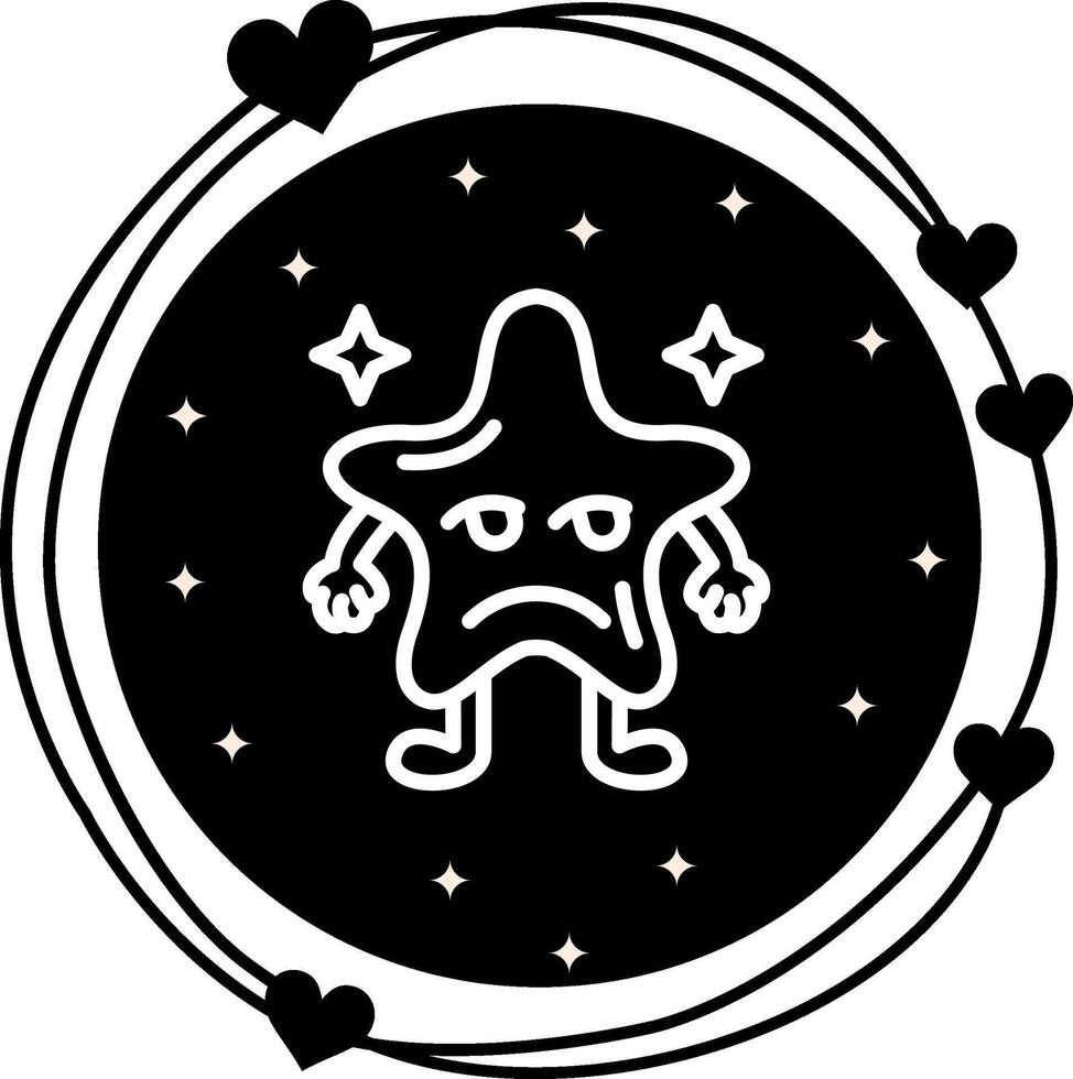 Unamused Star Sharp User Experience Element vector