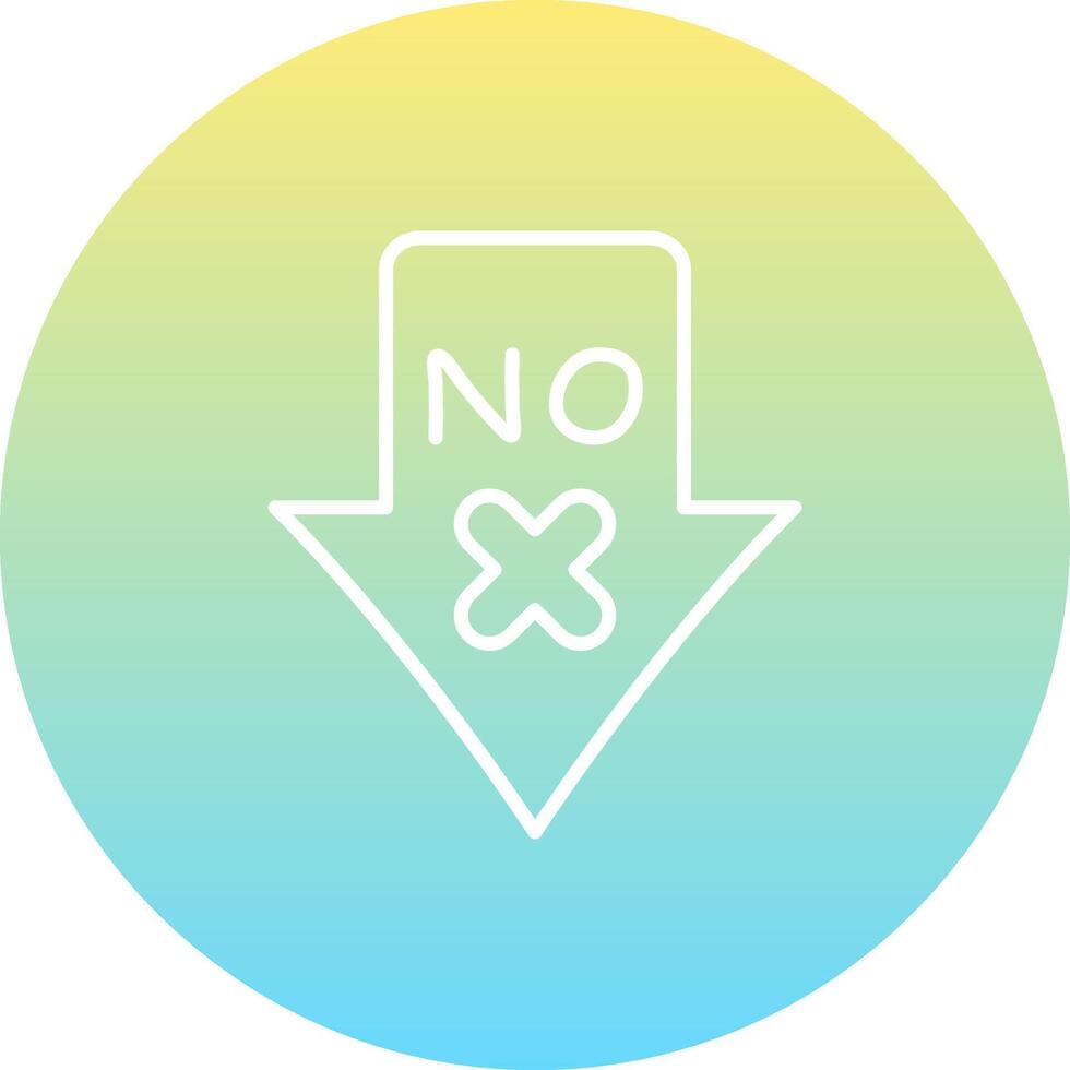 No Down Arrow Innovative User Interface Shape vector