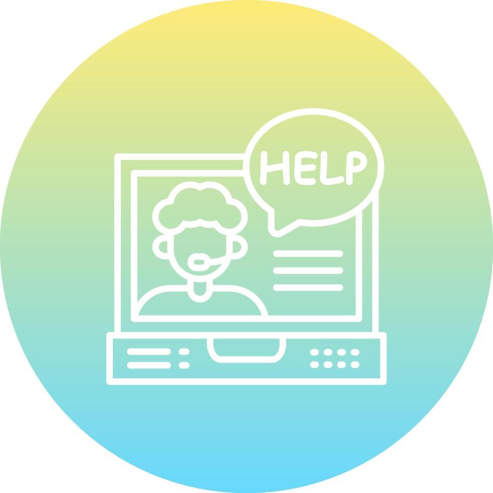 Online Help Innovative User Interface Shape vector