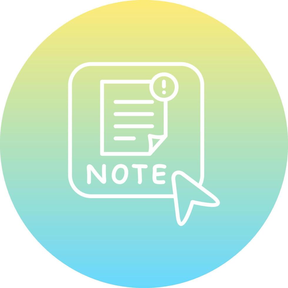 Note Optimized User Experience Asset vector