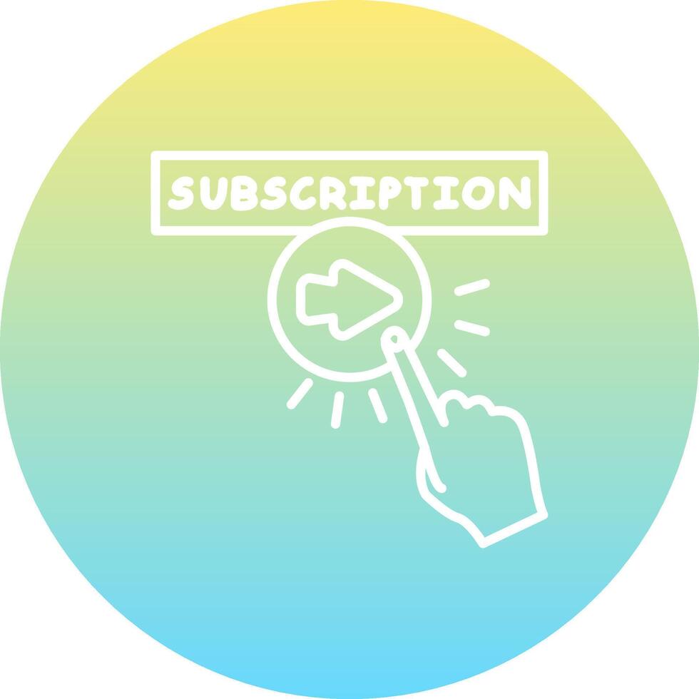 Subscription Button Click Distinctive Branding Visual Symbol vector