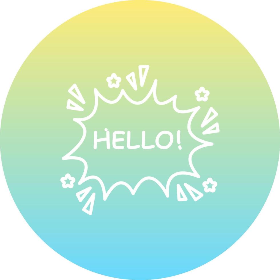 Hello Structured Digital Art Element vector