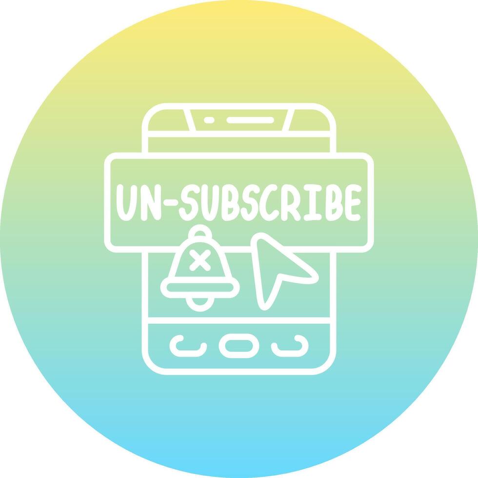 Unsubscribe Optimized User Experience Asset vector