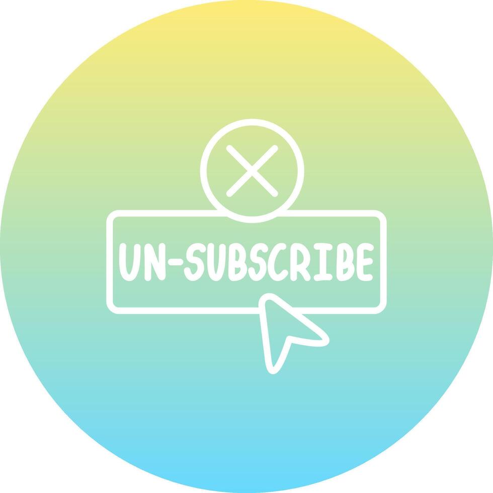 Unsubscribe Core Digital Graphic Element vector