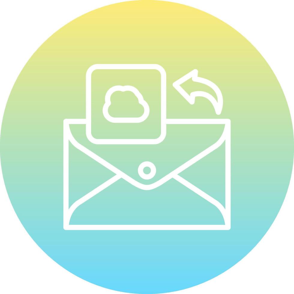 Email Cloud Interactive Mobile App Graphic vector