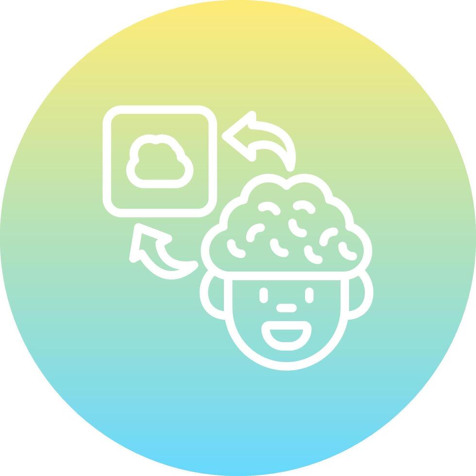 Brain Cloud Streamlined Visual Branding Symbol vector