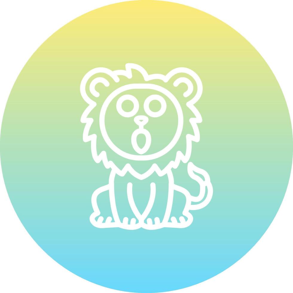 Shocked Lion Sharp Creative Design Object vector