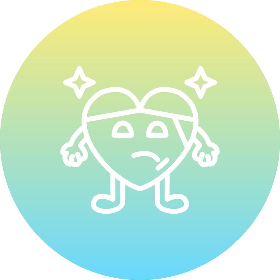 Heart Head Bandage Consistent UI Element vector