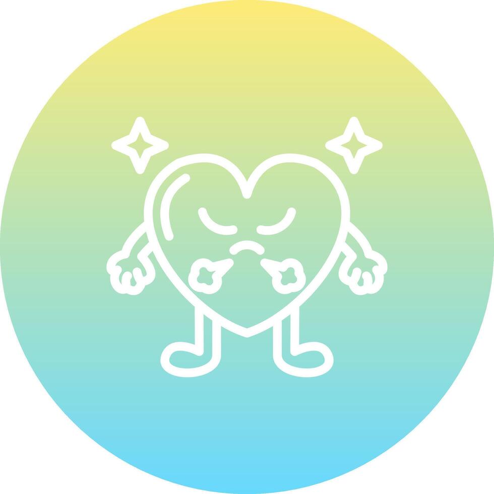 Steaming Heart Balanced User Interface Element vector