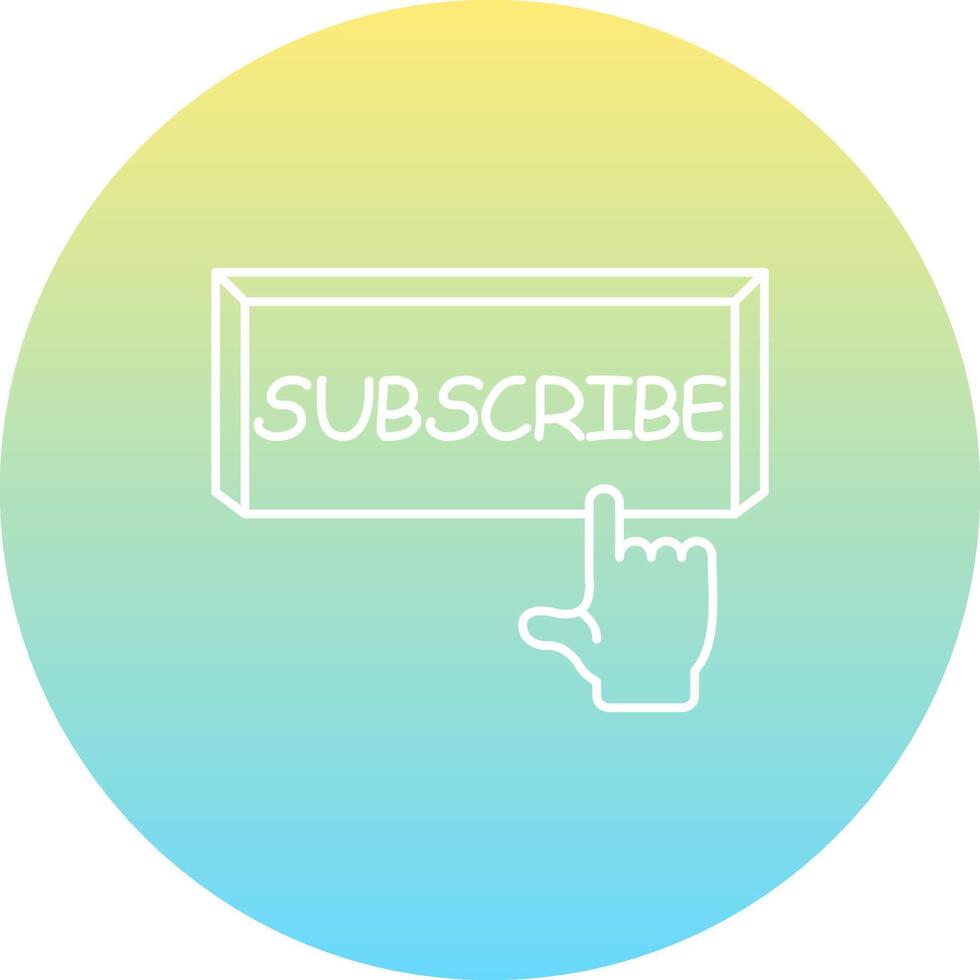 Subscribe Finger Tap Button Optimized Mobile Graphic Element vector