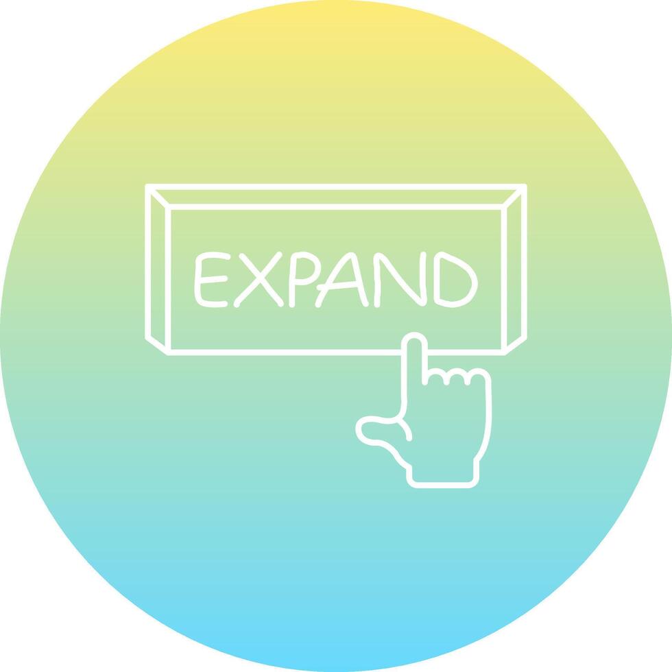 Expand Finger Tap Button Consistent Modern Design Symbol vector