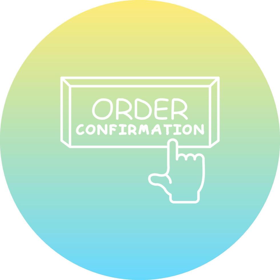 Order Confirmation Finger Tap Button Advanced UI Graphic Layout vector