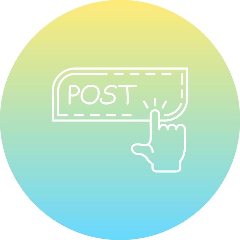 Post Finger Tap Button Custom Digital Art Design vector
