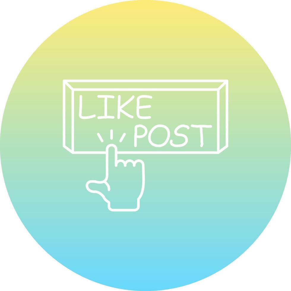 Like Post Finger Tap Button Professional Web Design Element vector