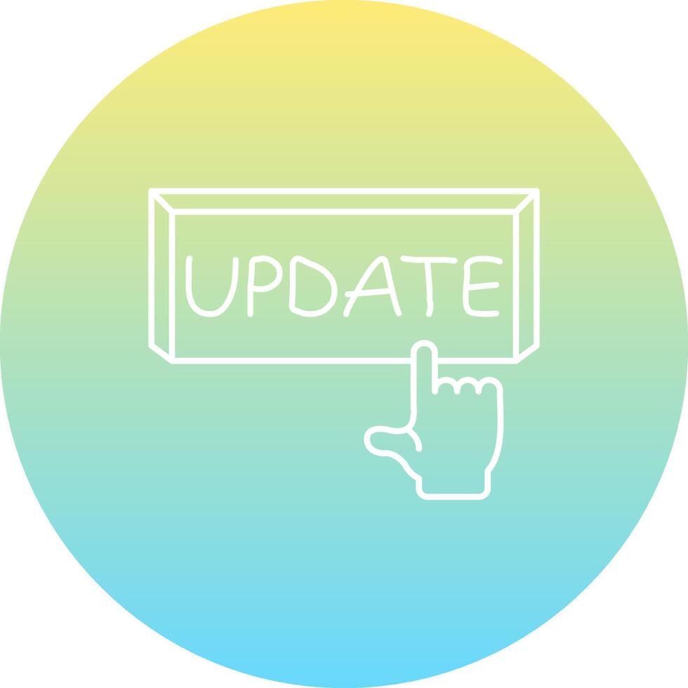 Update Finger Tap Button Clear User Interface Graphic vector