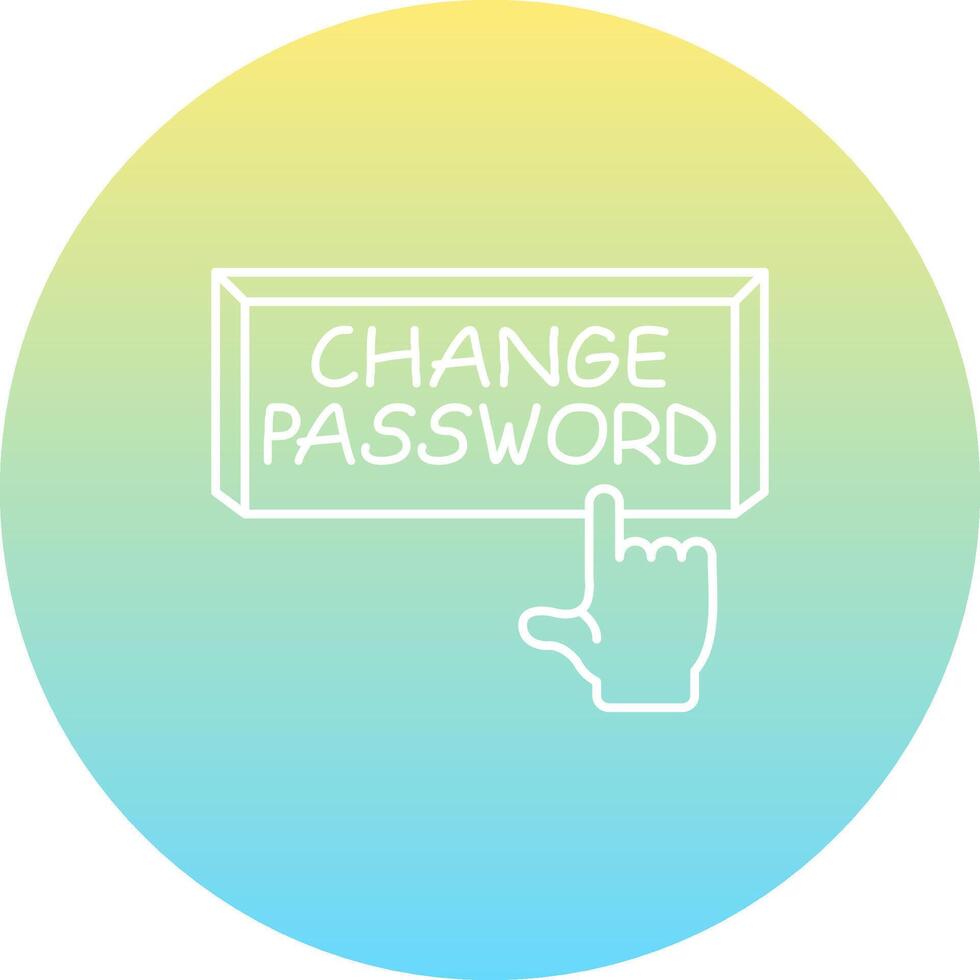 Change Password Finger Tap Button Bold Digital Art Symbol vector