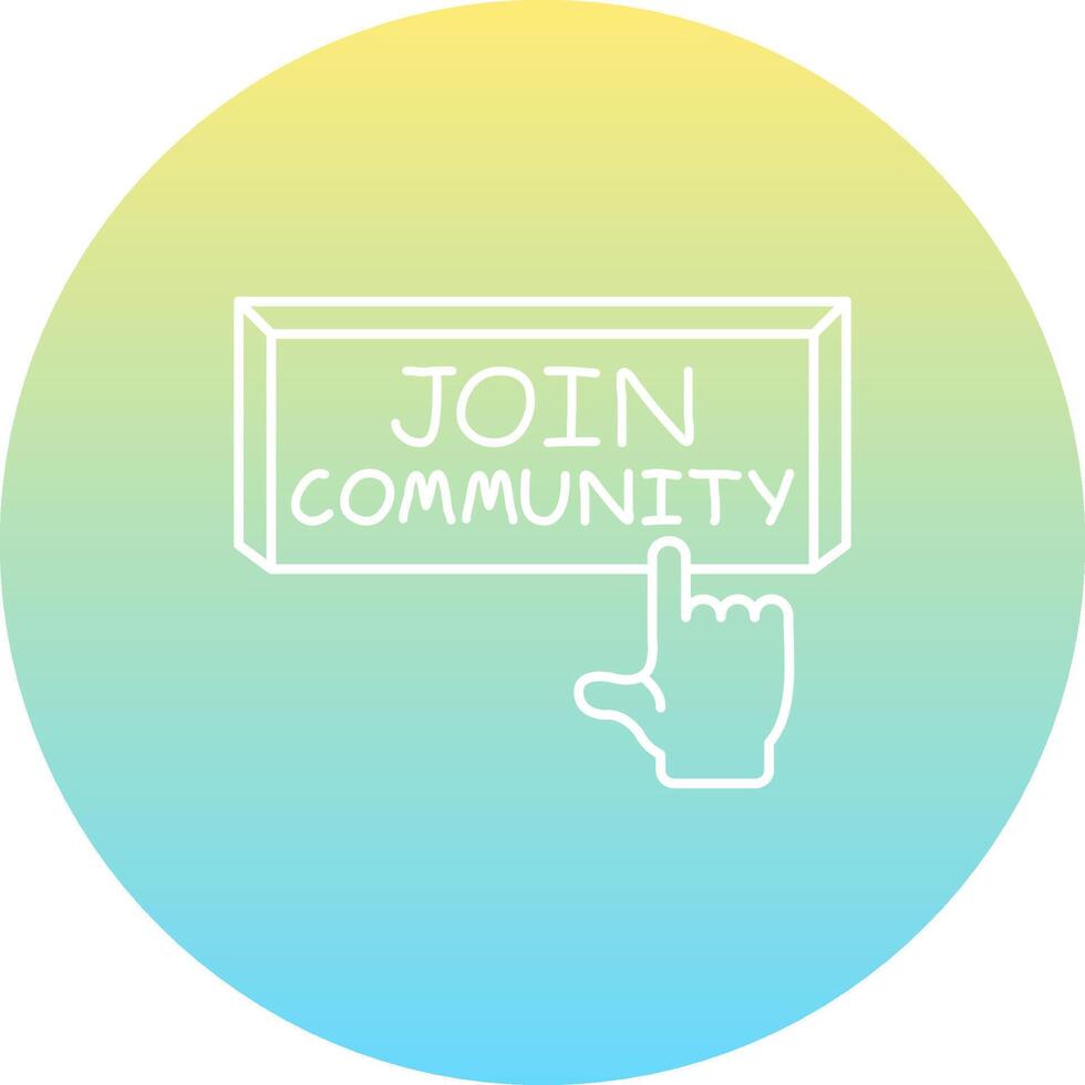 Join Community Finger Tap Button Unique Web Design Symbol vector