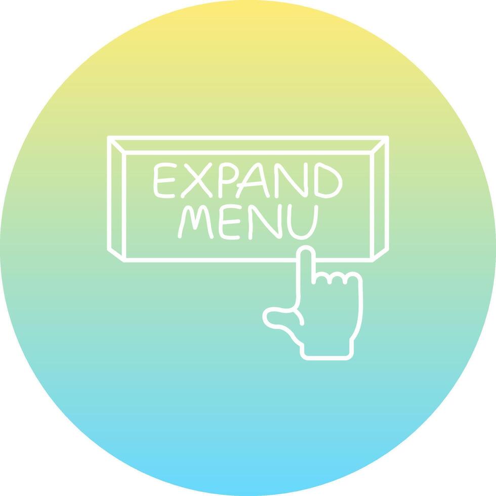 expandir menú dedo grifo botón agudo creativo diseño objeto vector