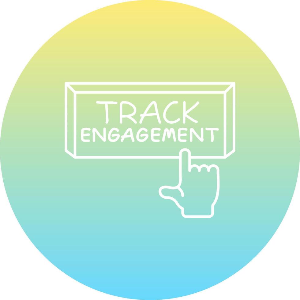 Track Engagement Finger Tap Button Interactive Mobile App Graphic vector