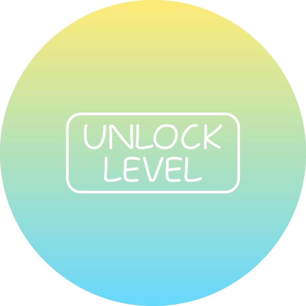 Unlock Level Slim Button Functional User Experience Mark vector
