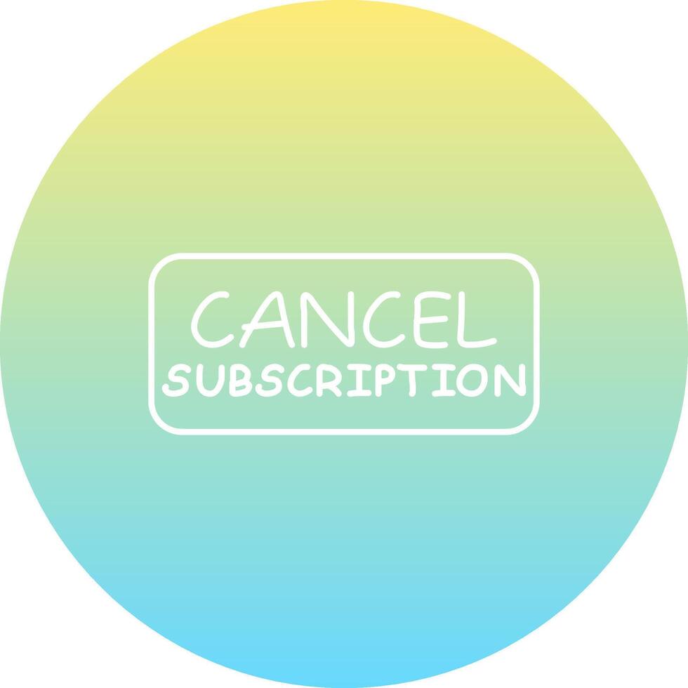 Cancel Subscription Slim Button Compact Branding Graphic Asset vector