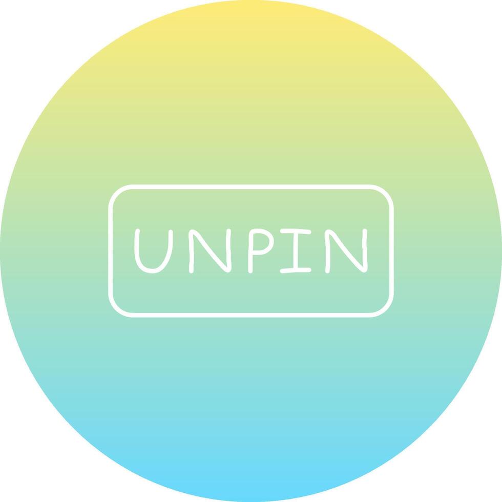 Unpin Slim Button Interactive Mobile App Graphic vector