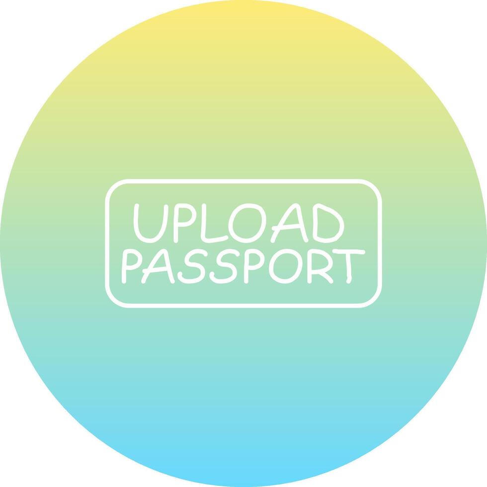 subir pasaporte Delgado botón adaptado web gráfico forma vector