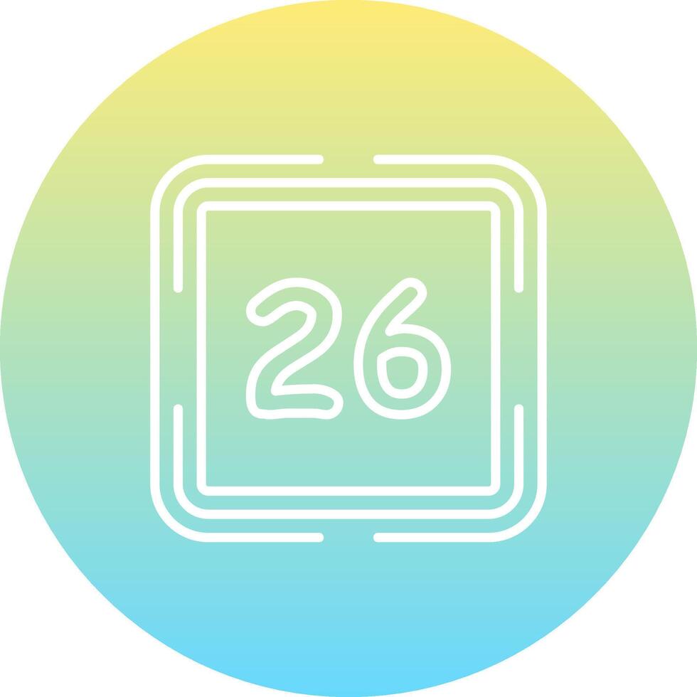 Counting Twenty Six Minimal User Interface Design vector