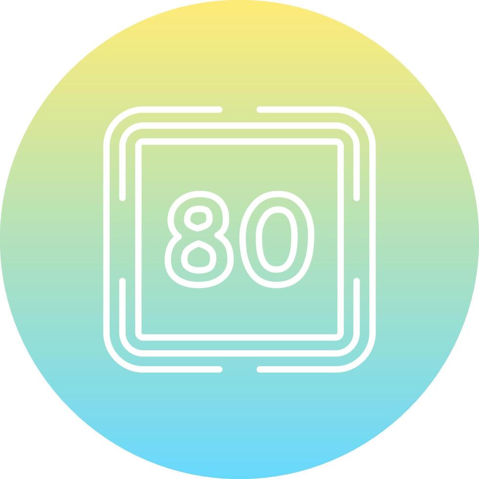 Counting Eighty Advanced Web Graphic Symbol vector