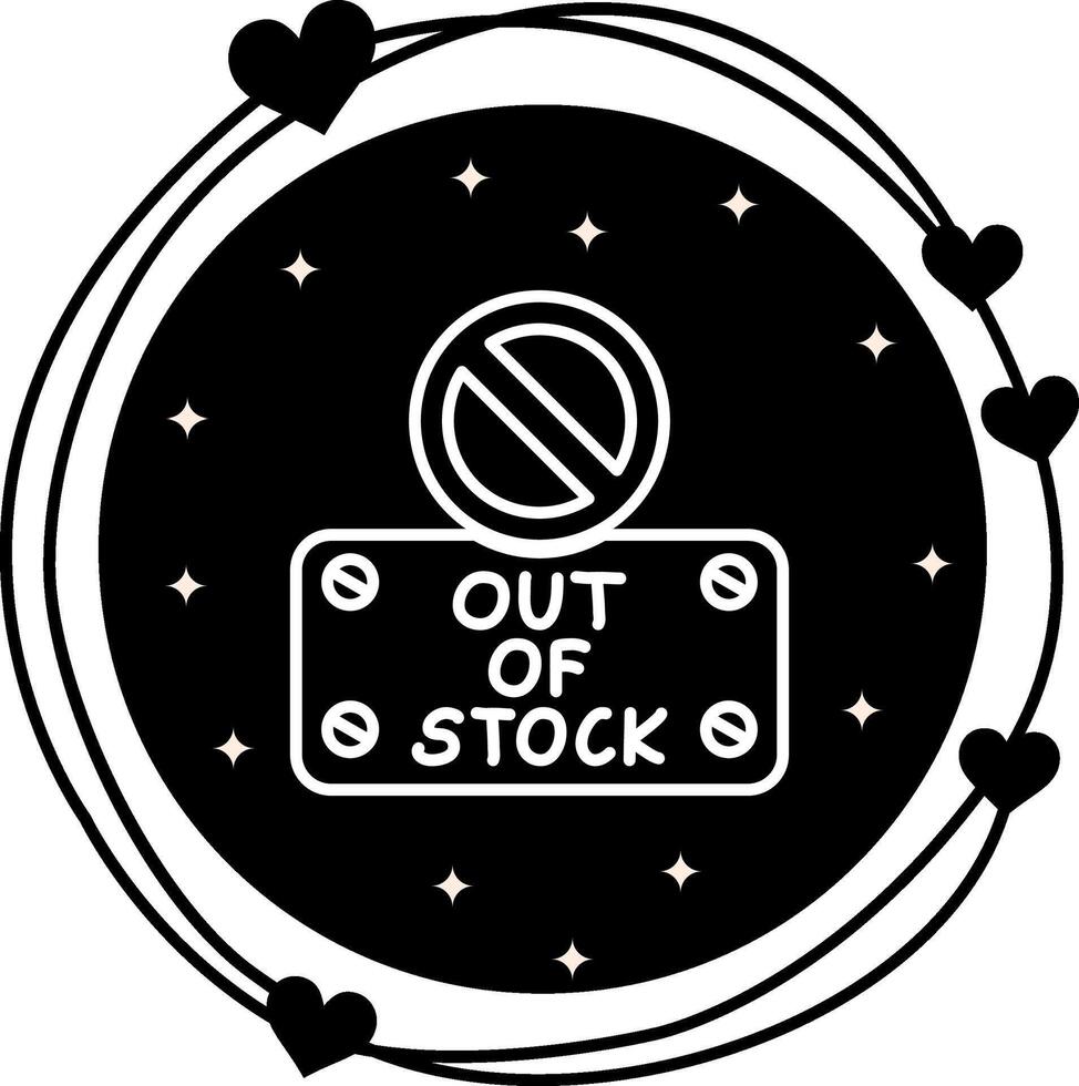 Out Of Stock Clear Minimal Design Form vector