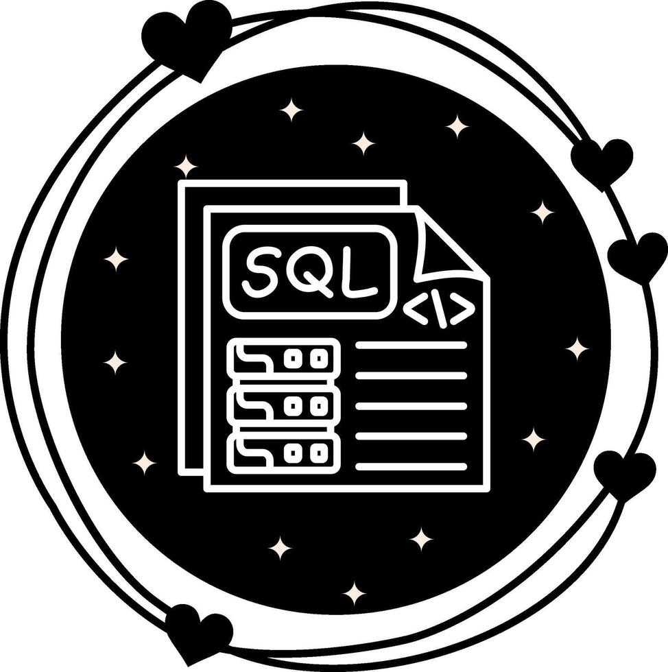 Sql Custom Digital Art Sketch vector