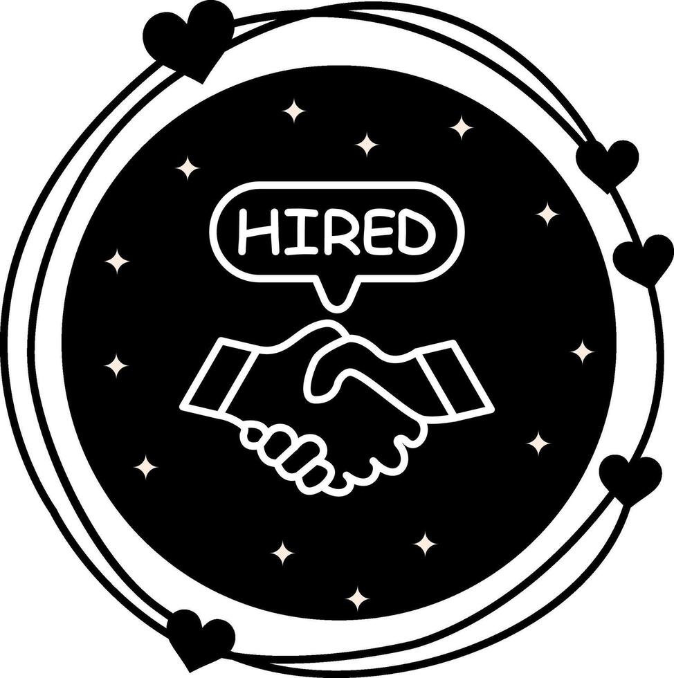Hired Shake Hand Versatile User Interface Symbol vector