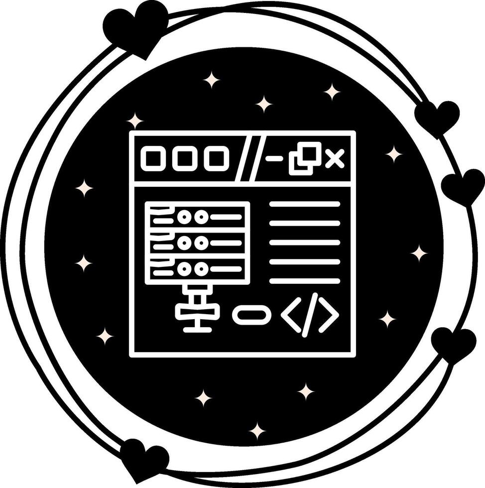 Web Database Coding Clear Web Graphic Object vector