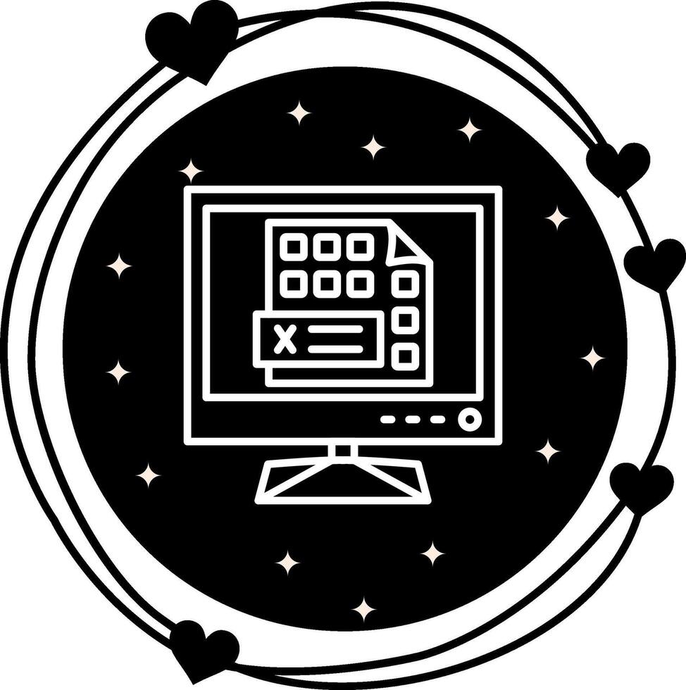 Lcd Excel Sheet Distinctive Web Graphic Shape vector