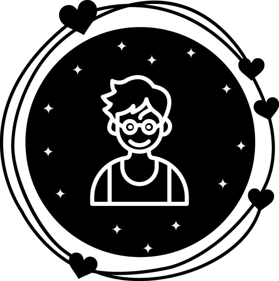 Boy Nerd Unique Web Graphic Element vector