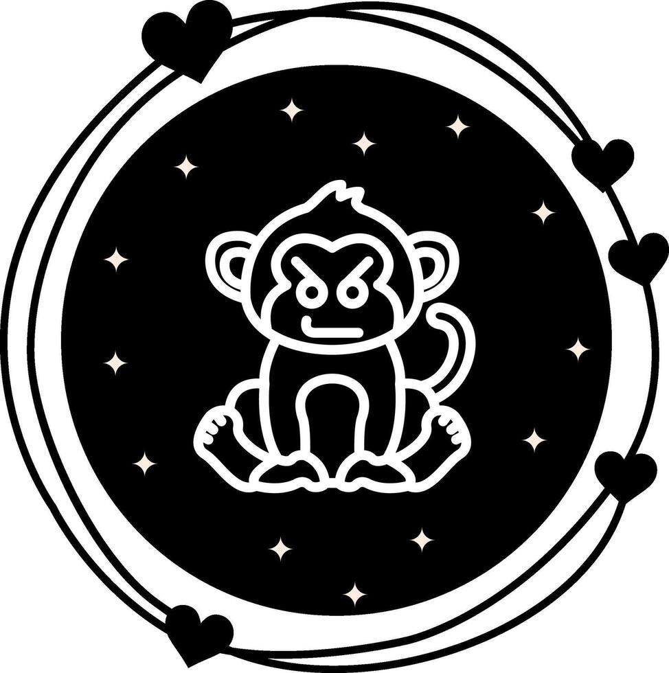 Bad Monkey Consistent UI Graphic Element vector