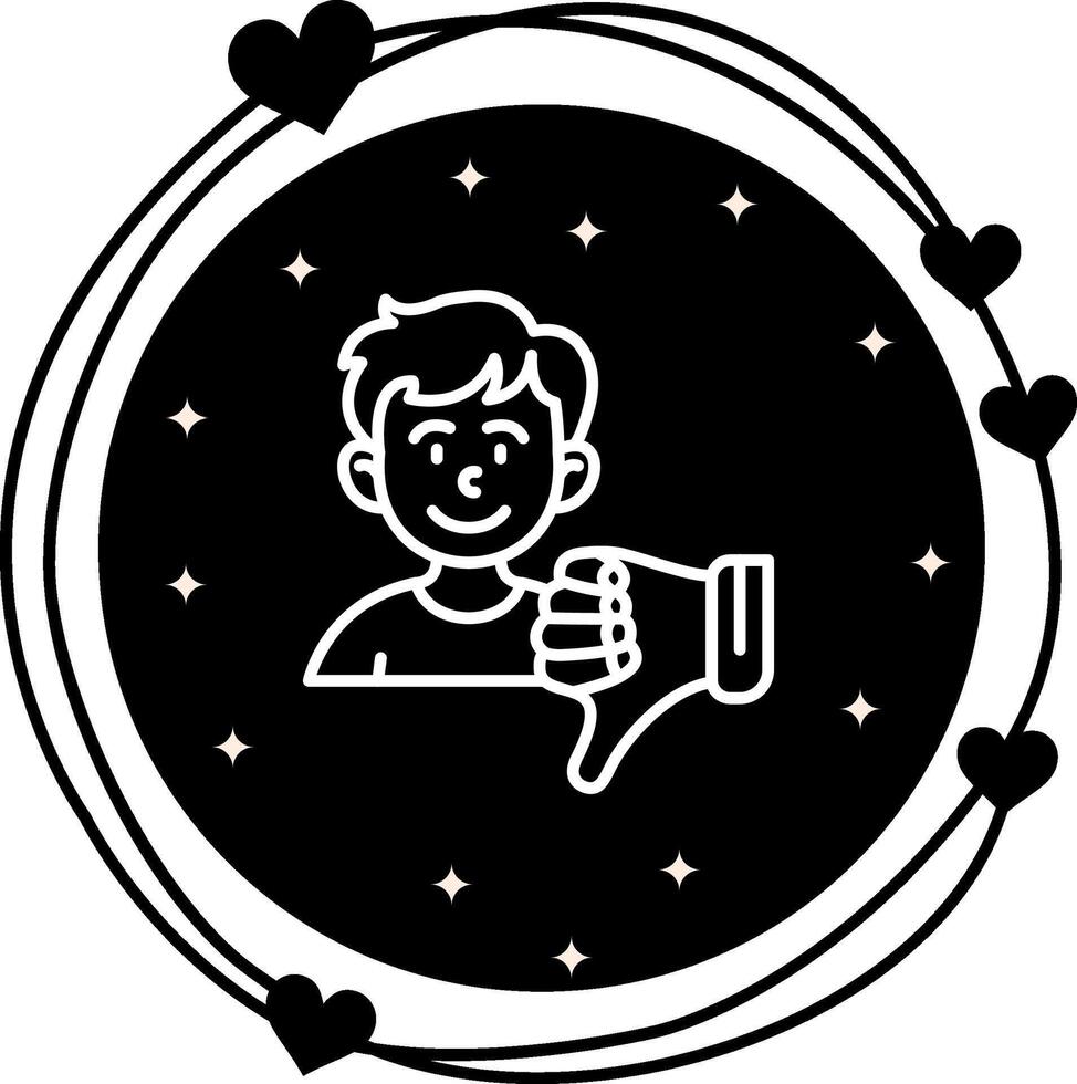 Negative Feedback Unique Web Graphic Element vector