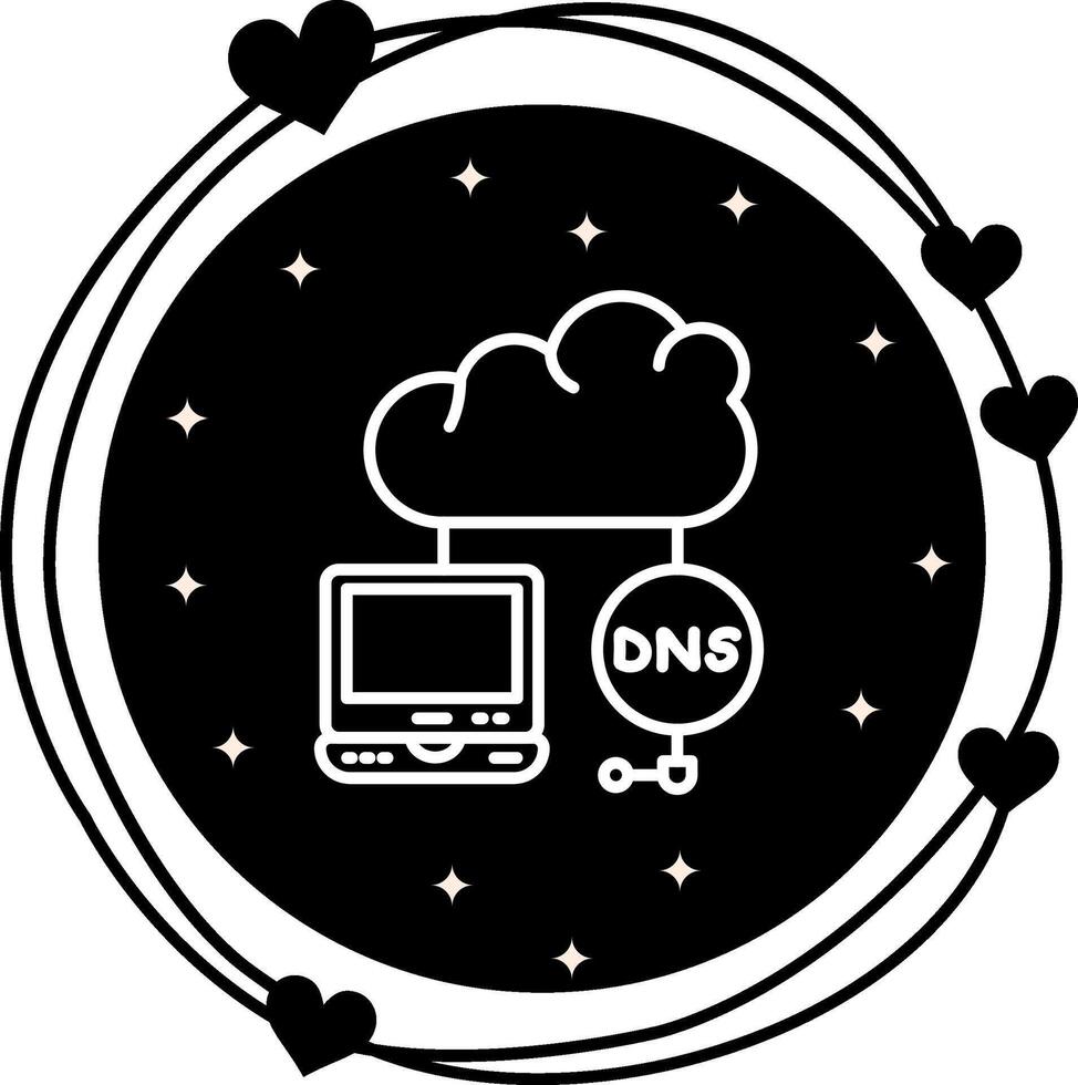 Cloud DNS Creative Web Interface Graphic vector