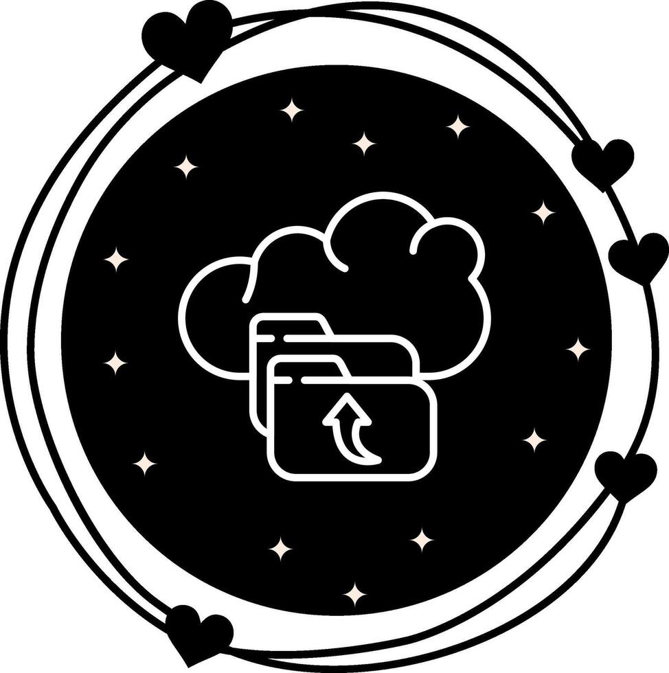 Cloud Data Backup Streamlined Digital Design Object vector