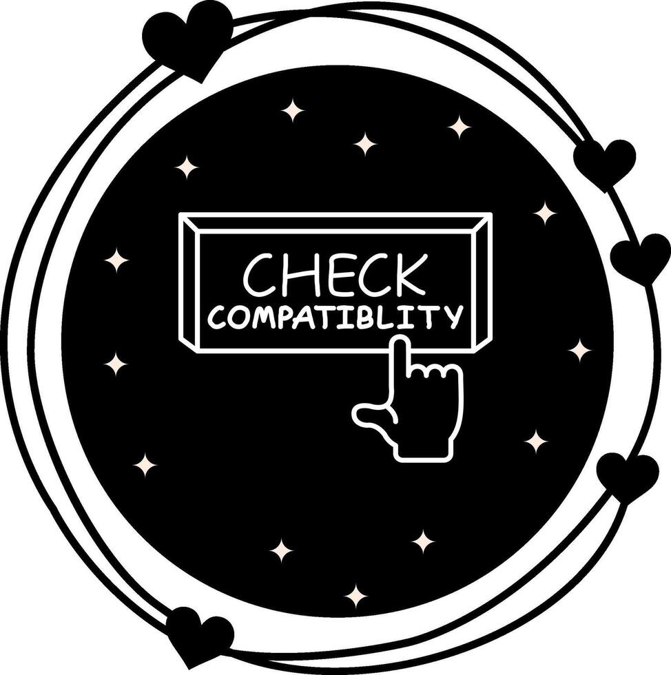 Check Compatibility Finger Tap Button Consistent UI Graphic Element vector