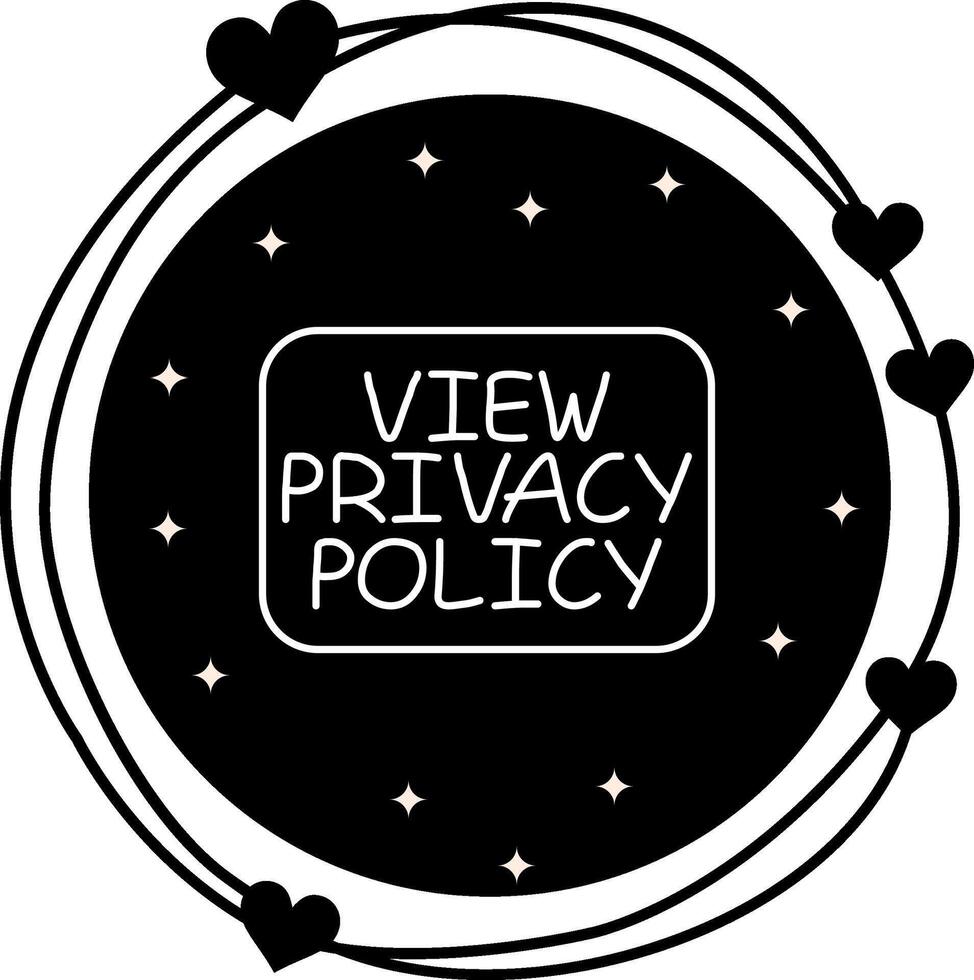 View Privacy Policy Slim Button Interactive Mobile App Symbol vector