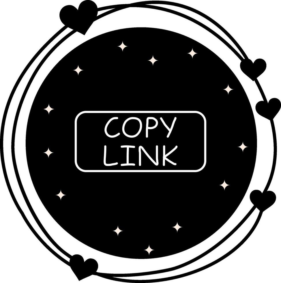 Copy Link Slim Button Clear Minimal Design Form vector