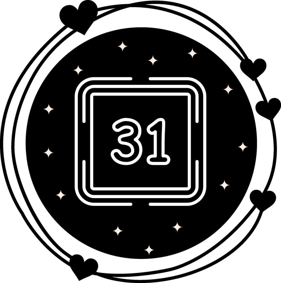 Counting Thirty One Dynamic Flat Design Layout vector