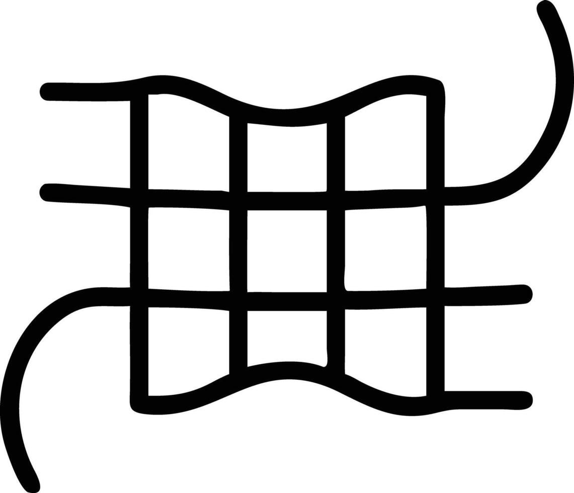 Abstract curved square grid design illustration for creative projects vector